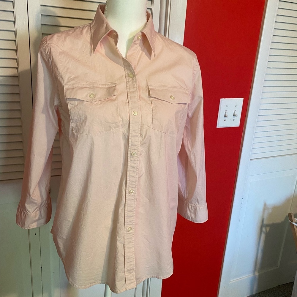 Lauren Ralph Lauren Soft Pink Collared Shirt